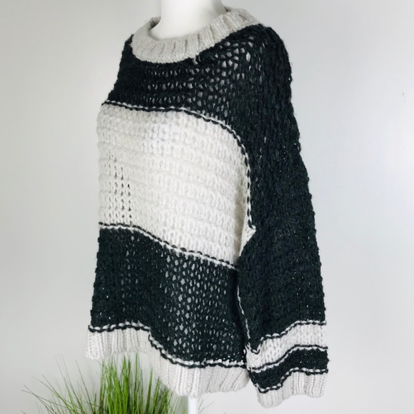 Free People Oversized Loose Chunky Knit Sweater Sm - Picture 6 of 8